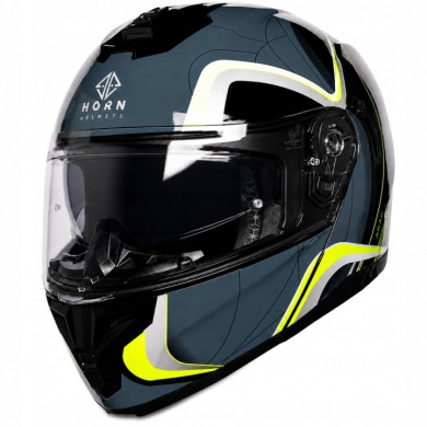 Horn Multi-Tour ECE 22.06 motorbike jaw helmet with visor, visor and under intercom