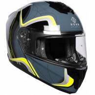 Horn Multi-Tour ECE 22.06 motorbike jaw helmet with visor, visor and under intercom
