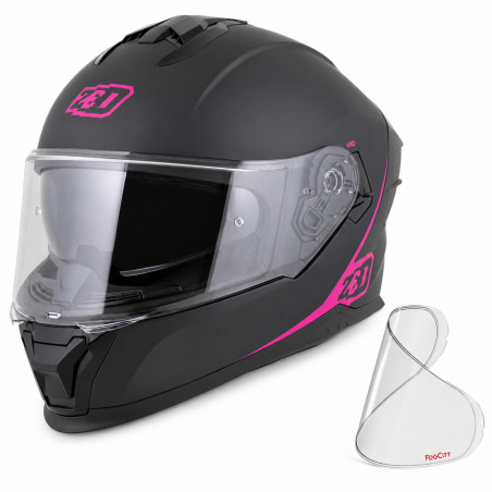 Kask motocyklowy integralny ZED K40 czarno-różowy