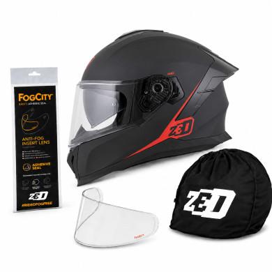 Kask ZED K40 z wyposażeniem – folia antifog FogCity i akcesoria w zestawie