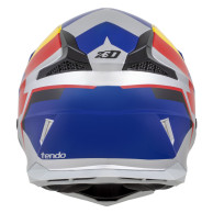copy of Zestaw: Kask motocyklowy cross ZED X1.9 Tendo perłowy niebieski czerwony żółty srebrny (M) + gogle multikolor