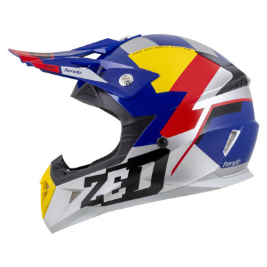 Zestaw: kask motocyklowy cross ZED X1.9 Tendo (XL) + gogle multikolor