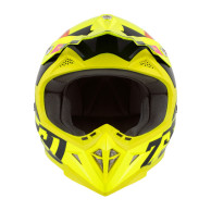 Zestaw: kask motocyklowy cross ZED X1.9 Tendo żółty fluo różowy pomarańczowy czarny (S) + gogle