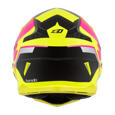 Zestaw: kask motocyklowy cross ZED X1.9 Tendo żółty fluo różowy pomarańczowy czarny (L) + gogle