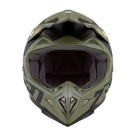 Zestaw: kask motocyklowy cross ZED X1.9 Tendo ciemnozielony jasnozielony (XS) + gogle