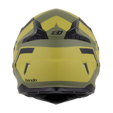 Zestaw: kask motocyklowy cross ZED X1.9 Tendo ciemnozielony jasnozielony (S) + gogle