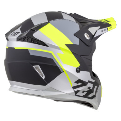Zestaw: kask motocyklowy cross ZED X1.9 Tendo czarny mat szary żółty fluo (M) + gogle