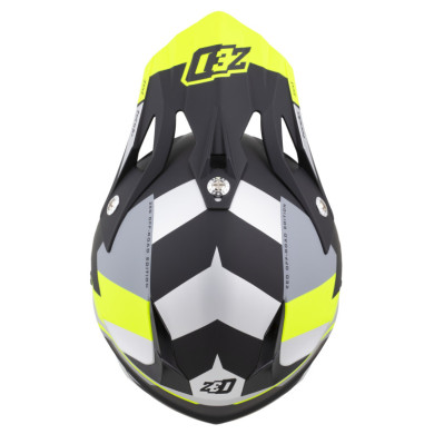 Zestaw: kask motocyklowy cross ZED X1.9 Tendo czarny mat szary żółty fluo (M) + gogle