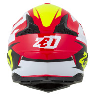 Zestaw: Kask motocyklowy cross ZED X1.9 Targa czerwony żółty fluo czarny biały (M) + gogle multikolor