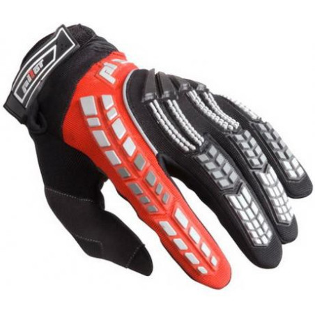 KINDER-MOTORRADHANDSCHUHE PIONIER SCHWARZ UND ROT