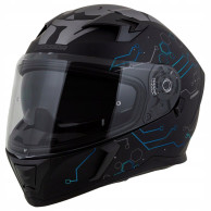 CASSIDA Integral 3.0 HACK (Schwarz Matt/Blau) + SCHWARZE SCHEIBE IM SET