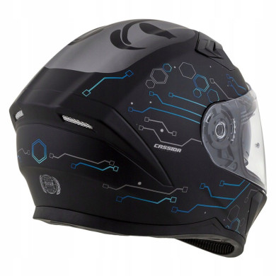 CASSIDA Integral 3.0 HACK (Schwarz Matt/Blau) + SCHWARZE SCHEIBE IM SET