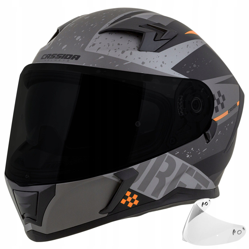 CASSIDA Integral 3.0 DRFT (MATT GRAU/SCHWARZ/ORANGE) + SCHWARZE SCHEIBE IM SET