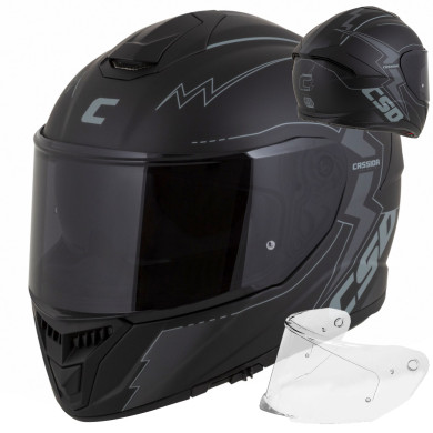 Kask Cassida GT 2.1 Flash ECE 22.06 – čierne sklo, pinlock systém