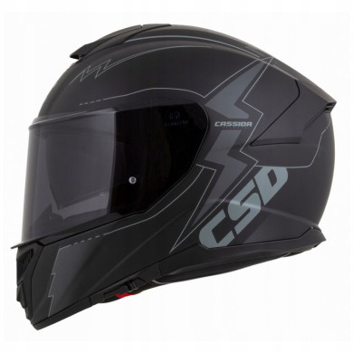 Cassida GT 2.1 Flash ECE 22.06 Helm - Schwarzes Glas, Pinlock-System