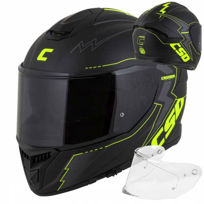 Cassida GT 2.1 Flash fluo – integrovana prilba ECE 22.06 s 2 sklenenými tabuľami