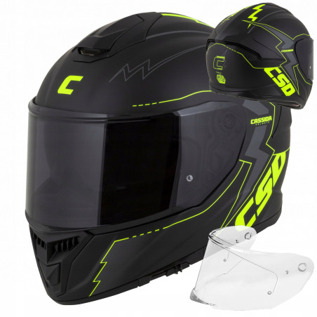 Cassida GT 2.1 Flash fluo - ECE 22.06 integral helmet with 2 visors