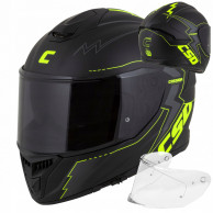 Cassida GT 2.1 Flash Fluoreszierender Helm – Integralhelm ECE 22.06 2 Visiere