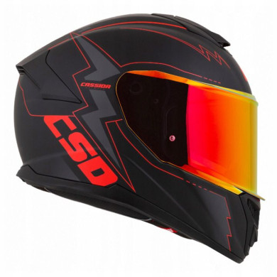 Přilba Cassida GT 2.1 Flash ECE 22.06 - červené zrcadlo, připraveno pro pinlock