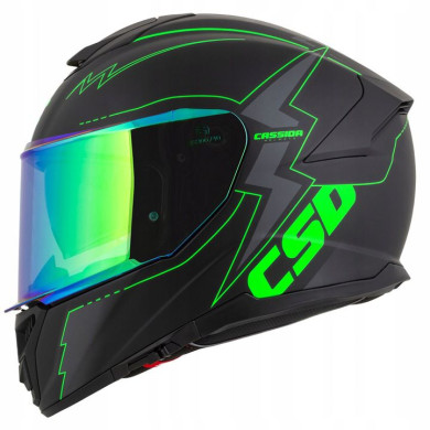 Cassida GT 2.1 Flash zeleni fluo - prilba ECE 22.06 s 2 sklami