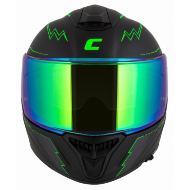 Cassida GT 2.1 Flash in fluorescent green - ECE 22.06 helmet with 2 visors