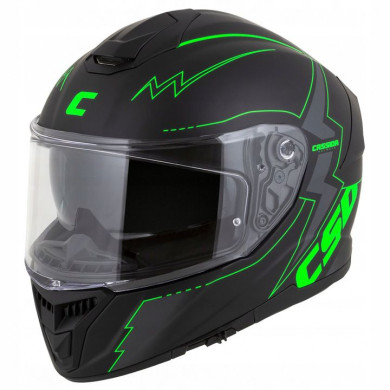 Cassida GT 2.1 Flash in fluorescent green - ECE 22.06 helmet with 2 visors