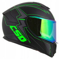 Cassida GT 2.1 Flash in fluorescent green - ECE 22.06 helmet with 2 visors