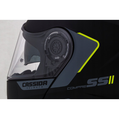 CASSIDA Flip-Up Compress 2.0 Refraction (CZARNY MAT/SZARY/ŻÓŁTY FLUO)