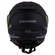 CASSIDA Klapphelm Compress 2.0 Refraction (SCHWARZ MATT/GRAU/GELB FLUO)
