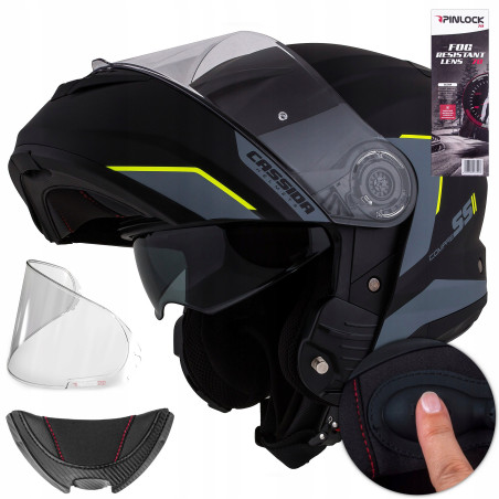 CASSIDA Flip-Up Compress 2.0 Refrakcia (ČIERNY MAT/ZELENÝ/ŽLTÝ FLUO)