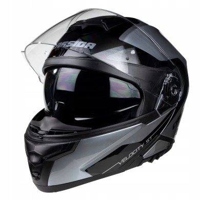 Cassida Klapphelm Velocity ST 2.1 (SILVER TITANIUM/SCHWARZ)