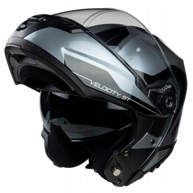Cassida Klapphelm Velocity ST 2.1 (SILVER TITANIUM/SCHWARZ)