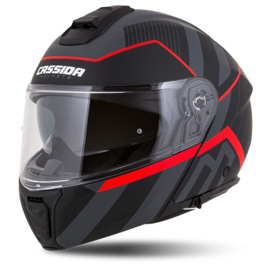 Cassida Modulo 2.1 Profile black matte gray red - modular helmet