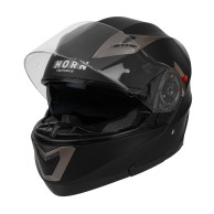 HORN H925 motorkerékpár állítható állvédő sisak, napellenző, intercom ECE 22.06