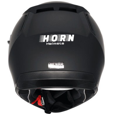 Motorradhelm HORN 838 mit schwarzem Visier ECE 22.06 Blende Intercom Pinlock