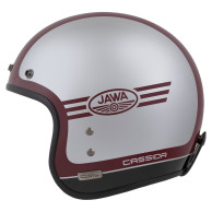 Kask Motocyklowy  Cassida ESO JAWA Panel (czerwony/czarny/srebrny)