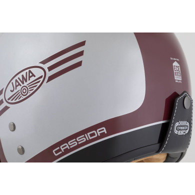 Kask Motocyklowy  Cassida ESO JAWA Panel (czerwony/czarny/srebrny)