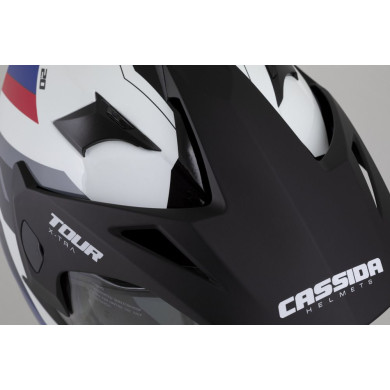 Cassida Tour 2.0 - motocyklová přilba s výměnným vnitřním štítem a homologací ECE 22.06