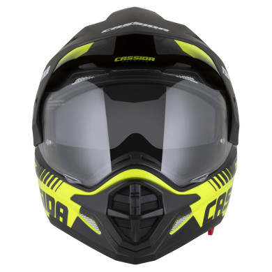 Kask dobrodružný Cassida TOUR 2.0 Dual žltý fluo čierny ECE 22.06