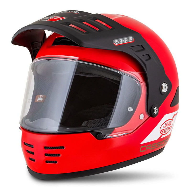 Cassida FormX Jawa RotaX (červená/bílá/zlatá/černá matná stříška)