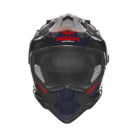 Enduro sisak NOX N312 Vapor kék piros ECE 22.06 napellenzővel