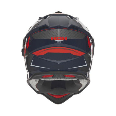 Kask enduro NOX N312 Vapor modro-rdeč ECE 22.06 z vizirjem