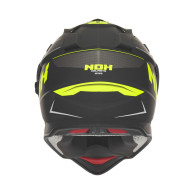 Kask enduro NOX N312 Vapor černý žlutý – ECE 22.06, výdechová mřížka, štít