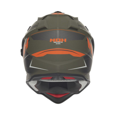 NOX N312 zielony mat – kask enduro ECE 22.06 blenda daszek