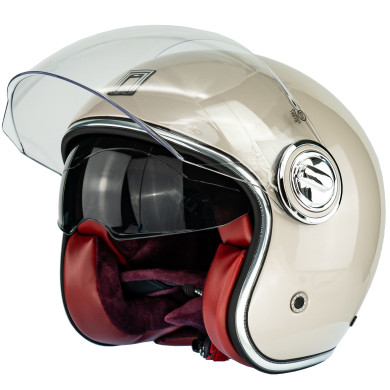 NOX Heritage Champagne ECE 22.06 nyitott sisak Vespa robogóhoz