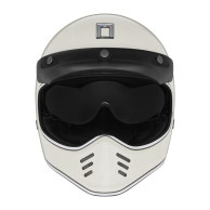 NOX SEVENTY kremowy – kask retro ECE 22.06 blenda daszek