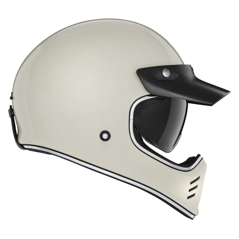 NOX SEVENTY kremowy – kask retro ECE 22.06 blenda daszek