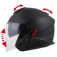 Jet Tech 2.0 offener Helm mit Visier und Antifog | ECE 22.06 | 1450g
