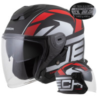 Cassida Jet Tech 2.0 offener Helm mit Visier und Antifog | ECE 22.06 | 1450g