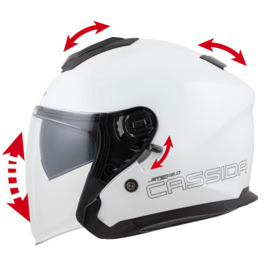 Kask otwarty Jet Tech 2.0 z blendą i antifog | ECE 22.06 | 1450g
